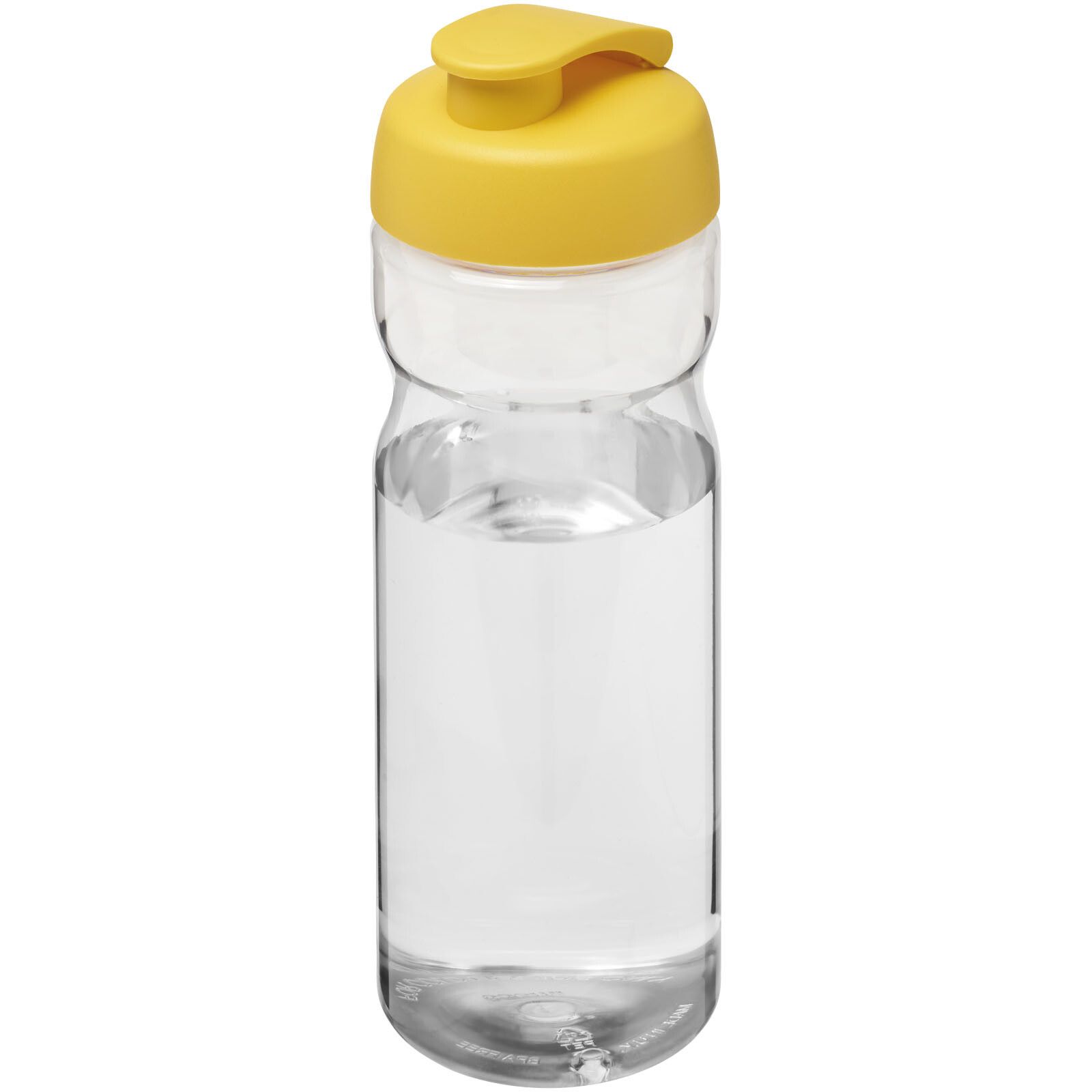 H2O Active Base 650 ml Sportflasche mit Klappdeckel - transparent -  gelb-323