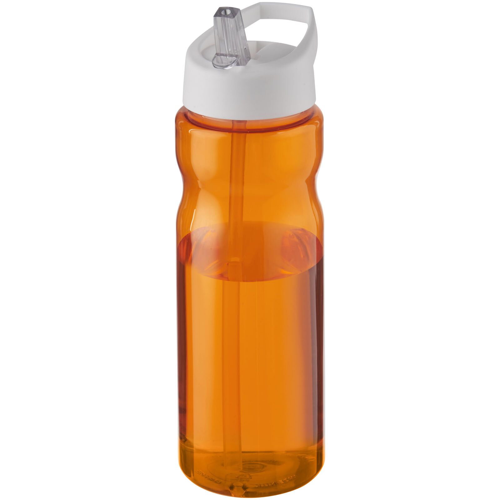 H2O Active Base 650 ml Sportflasche mit Ausgussdeckel - orange -  weiss-809