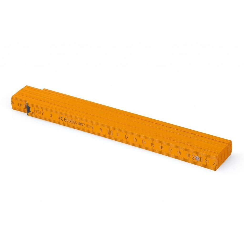 BLOCK 52 Holz Zollstock - 2m - hellorange-610