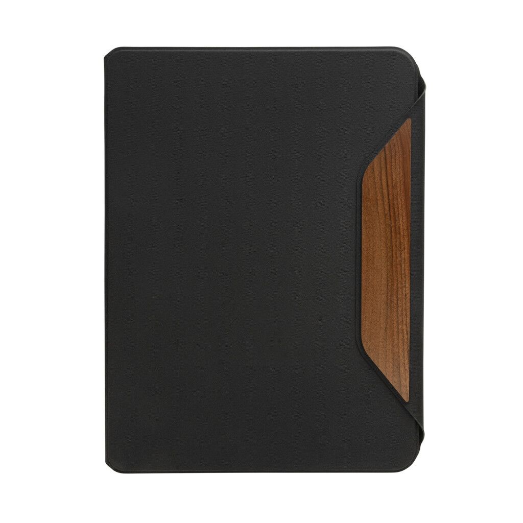 Teri AWARE™ A4 Portfolio aus RPET und Walnuss - schwarz-751