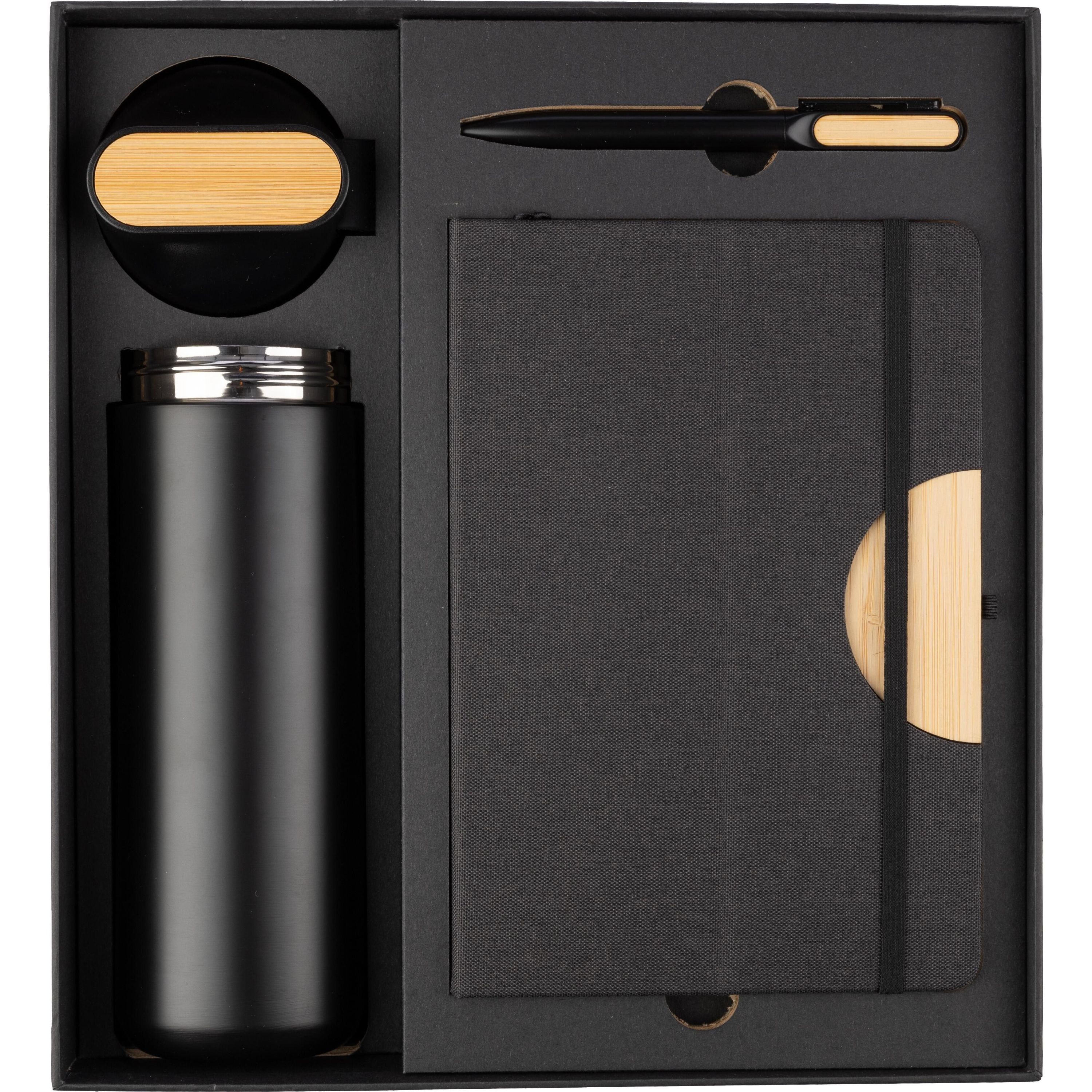 Schwarze Karton-Geschenkbox Kurt  - schwarz-244