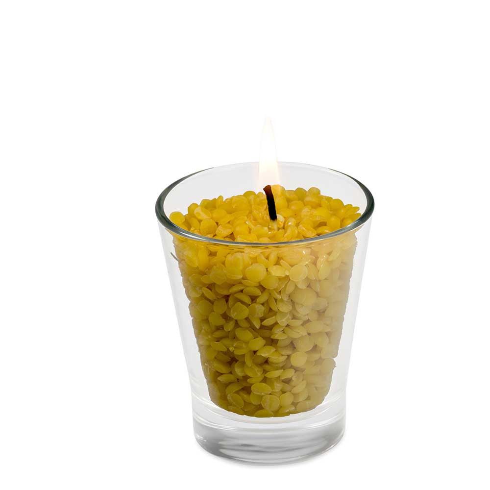 Kerzenglas mit Bienenwachsgranulat-227