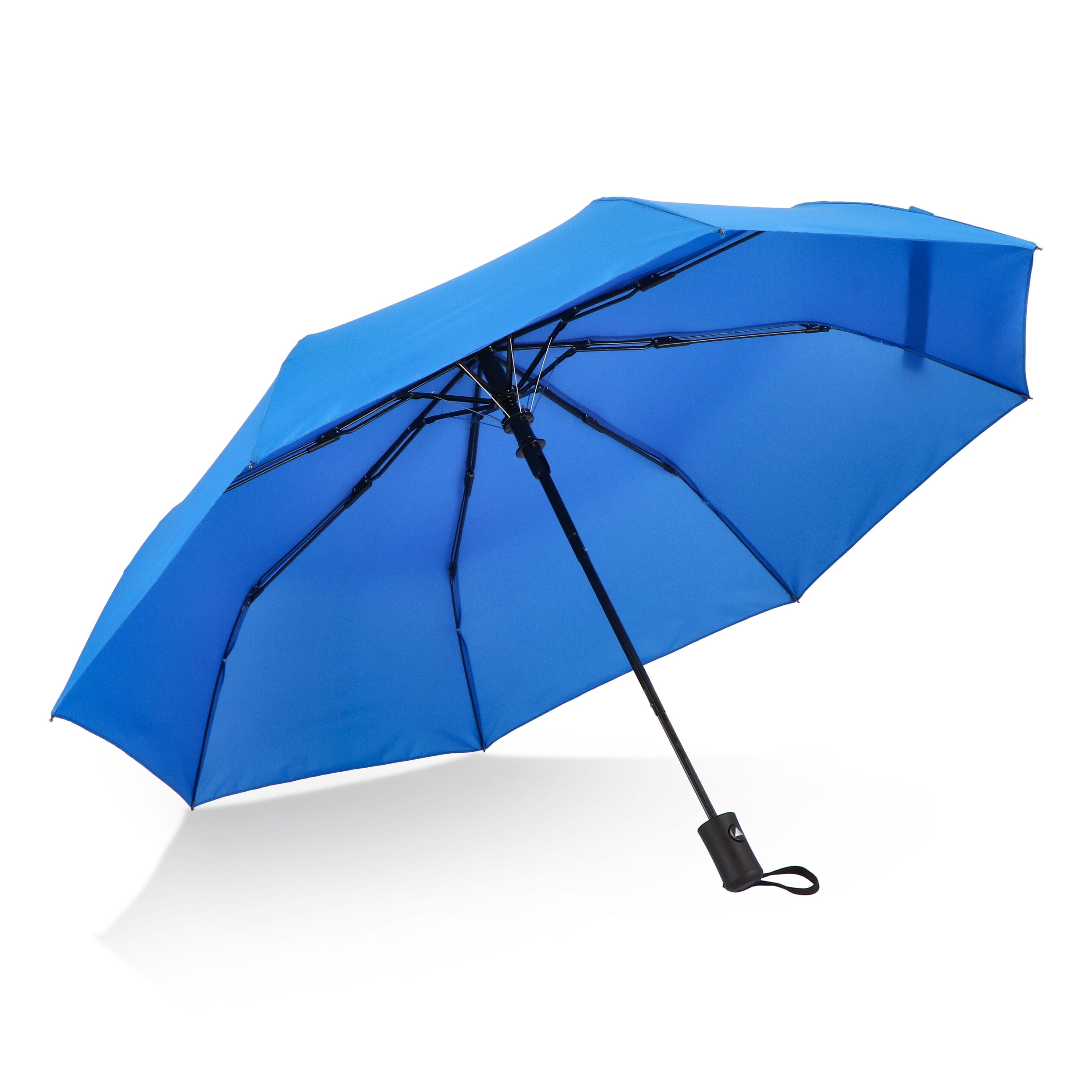 Daintree 190T Pongee 21.5 Faltbarer windproof Regenschirm Auto open - blau-758