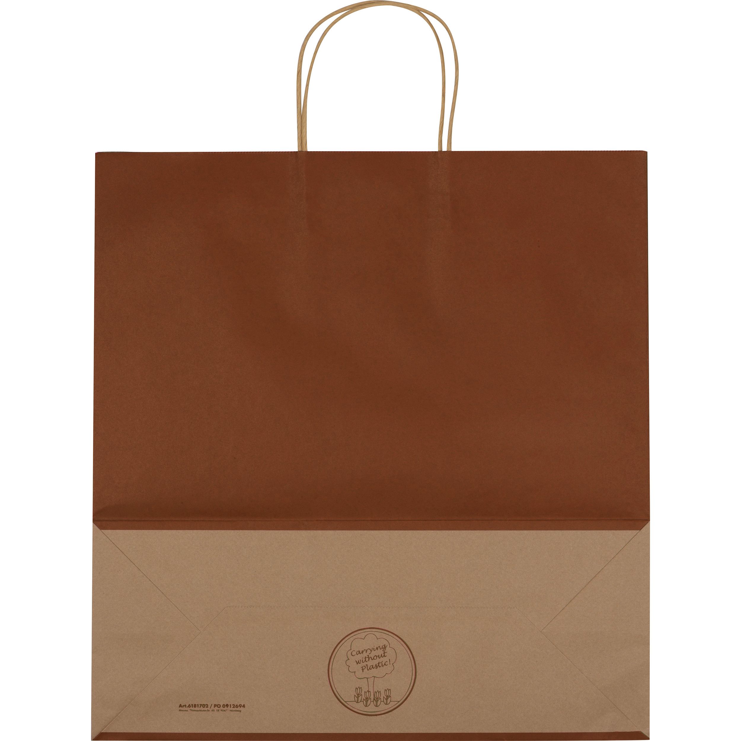 Recycelte Papiertasche groß - braun-668