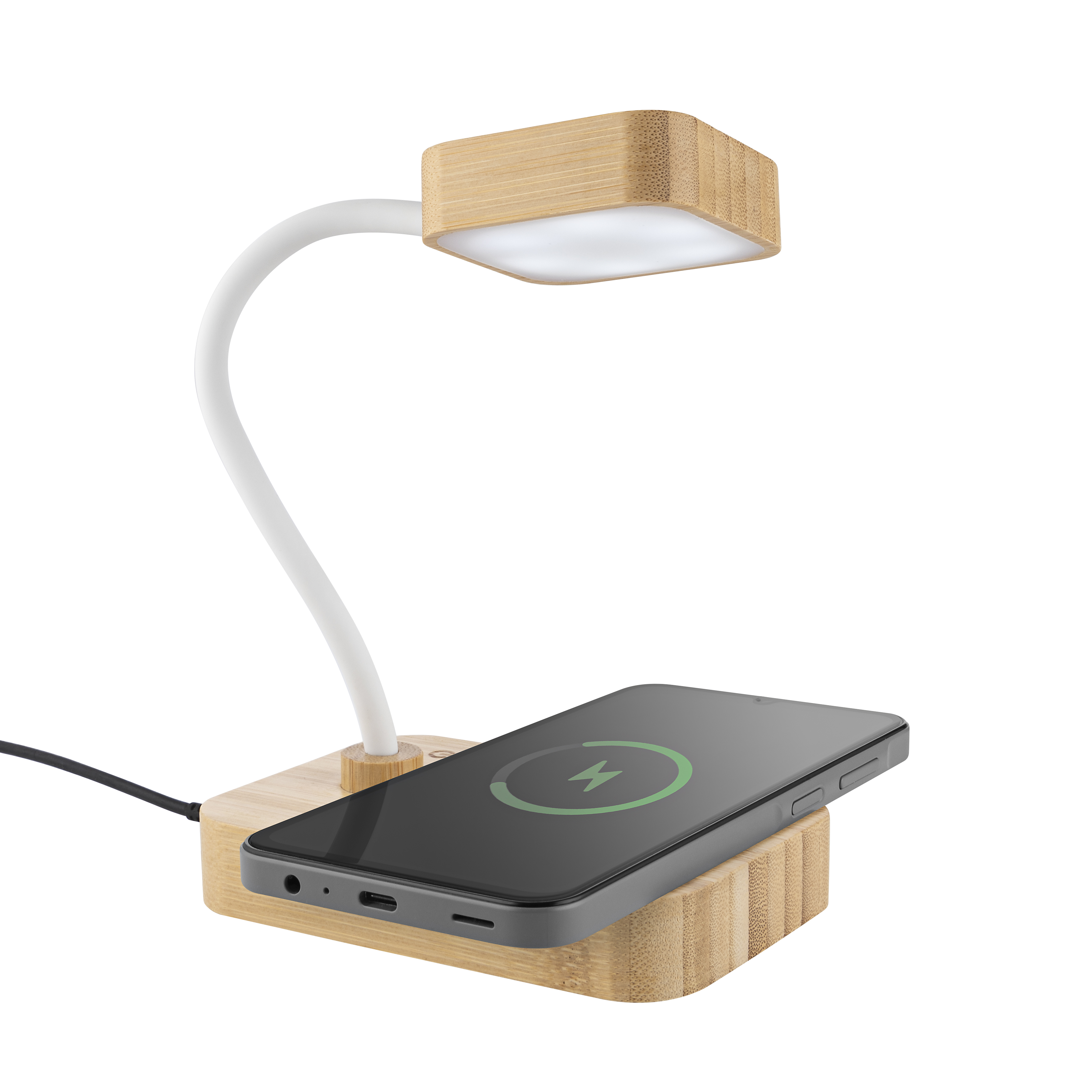 Metmaxx® Tisch- & Ladeleuchte "LumiBamboo" - natur-50