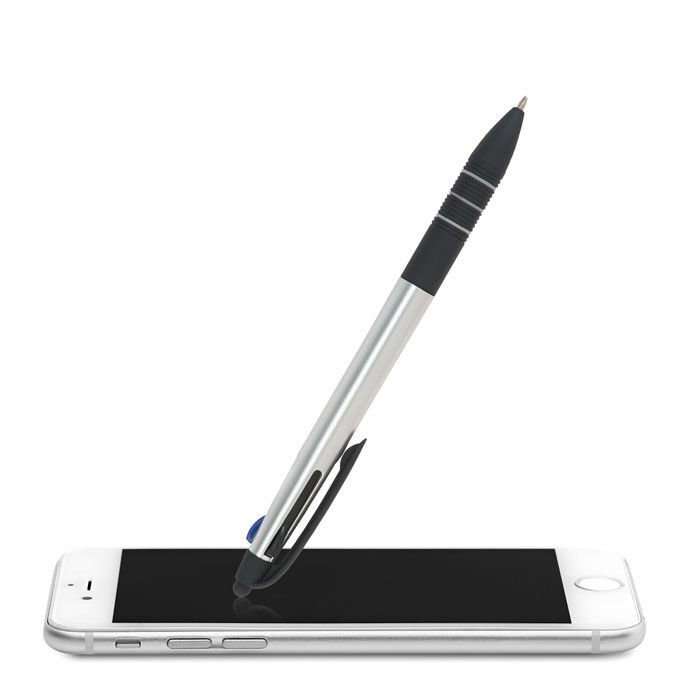 3-Farb-Kugelschreiber/Stylus MULTIPEN - silber-996