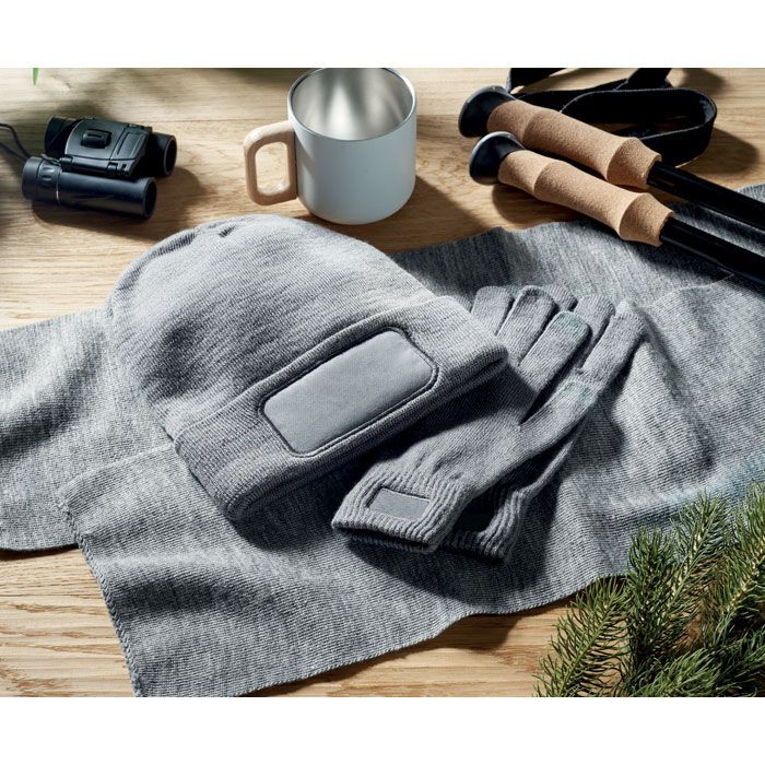 Beanie RPET-Polyester CAPNIT - steingrau-57