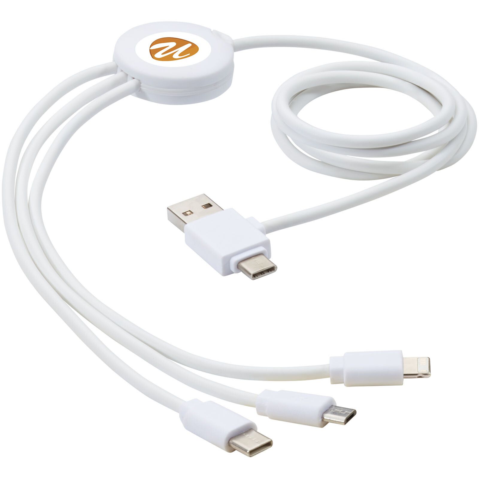 Pure 5-in-1-Ladekabel, antimikrobiell - weiss-848