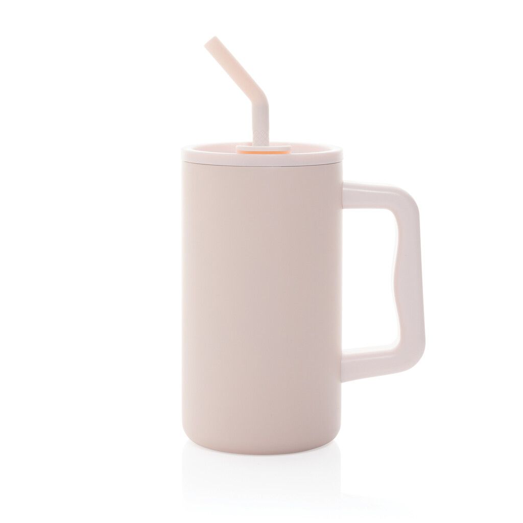Cube Becher aus RCS recyceltem Stahl 800ml - rosa-15