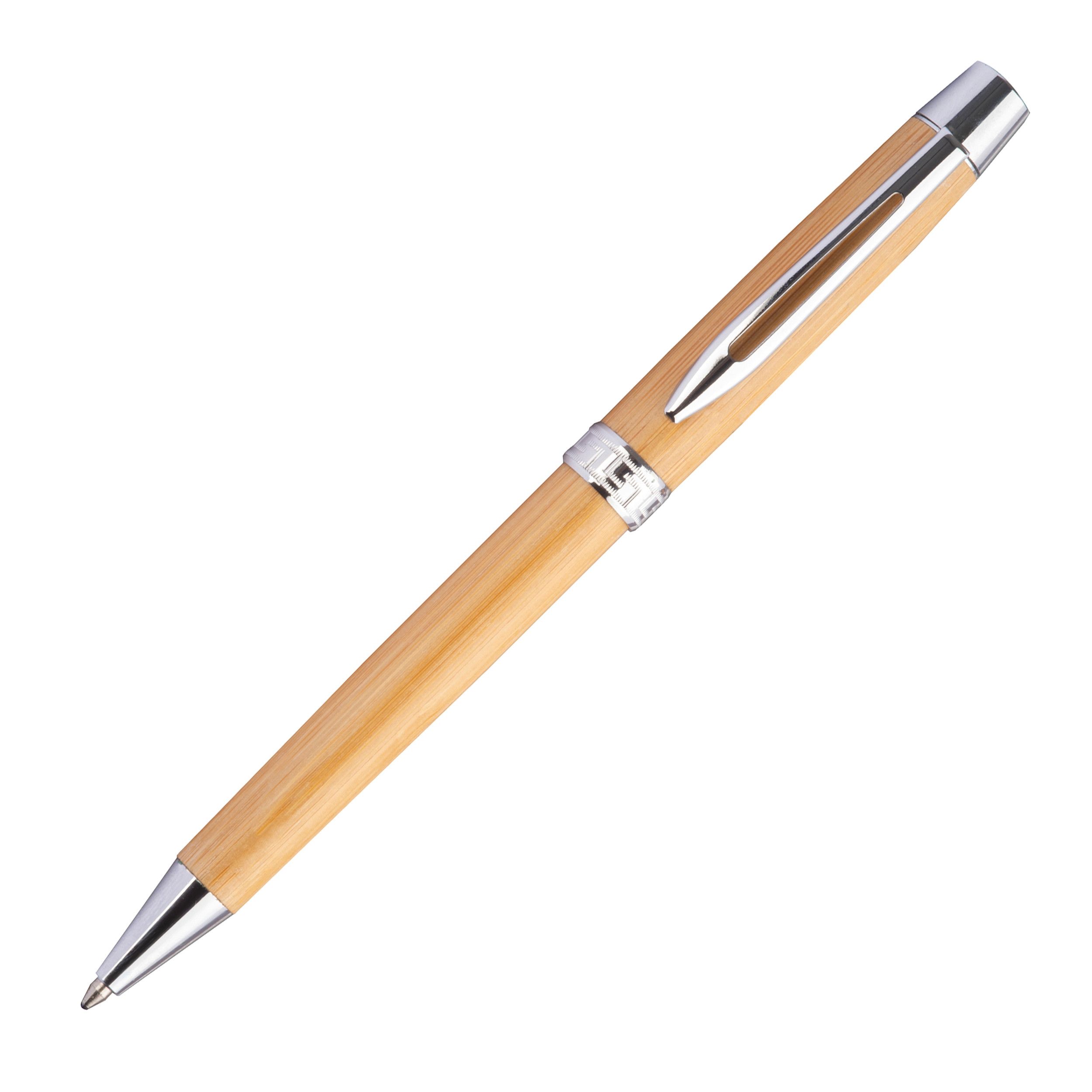 Bambus Drehkugelschreiber im Etui - beige-750