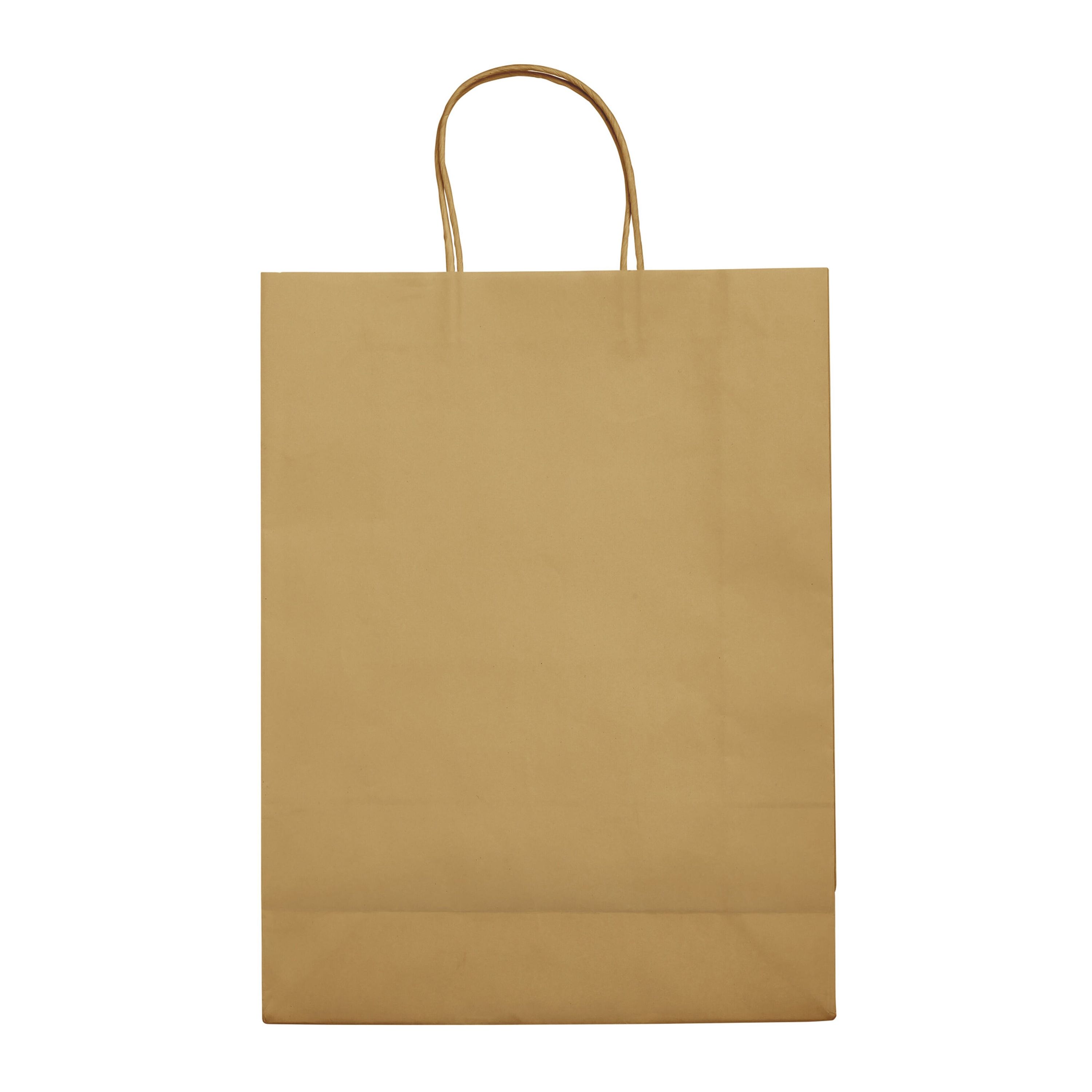 Große Papiertasche im Eco Look 120g/m² - hellbraun-284