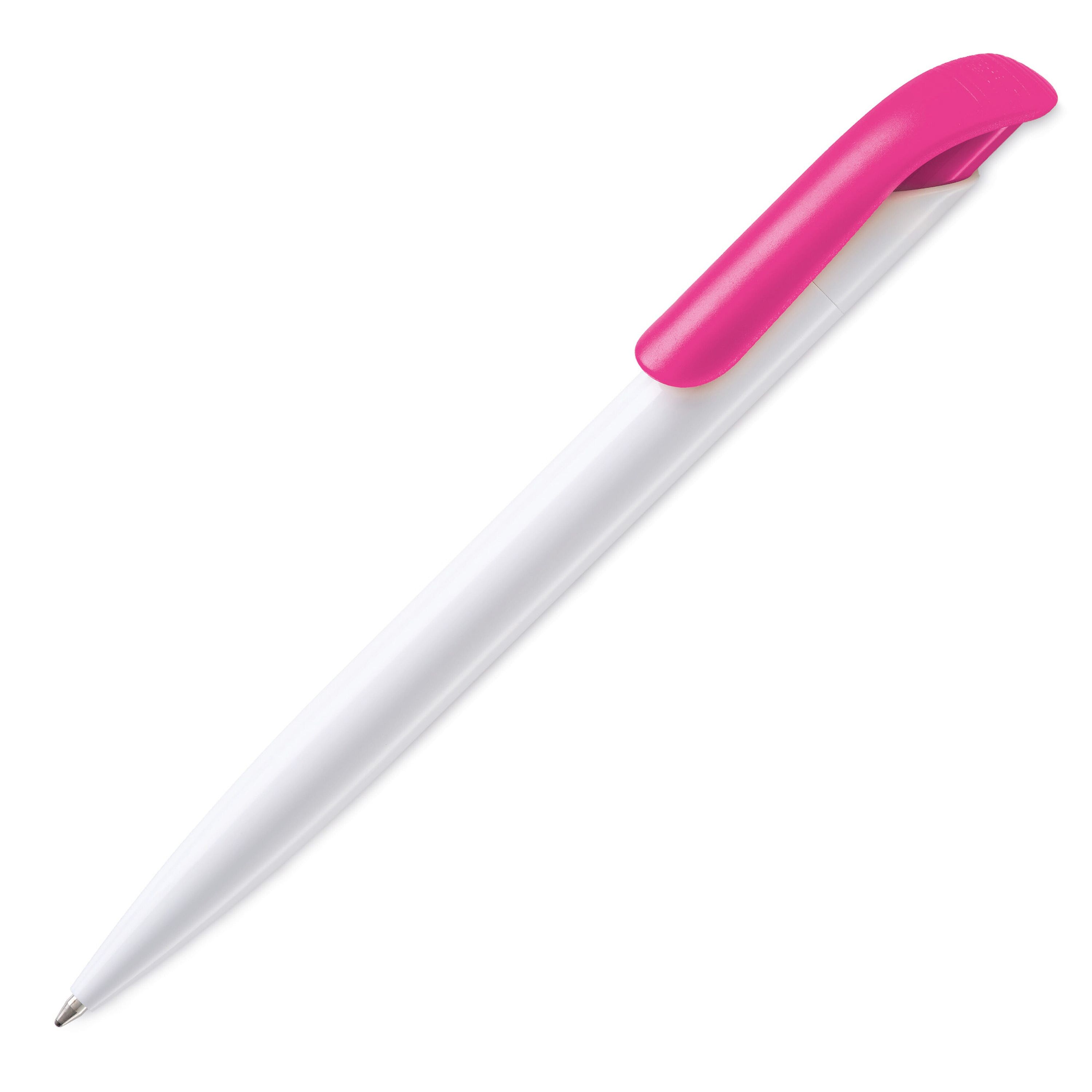Kugelschreiber Modell Atlas Hardcolour - weiss  -  rosa-316