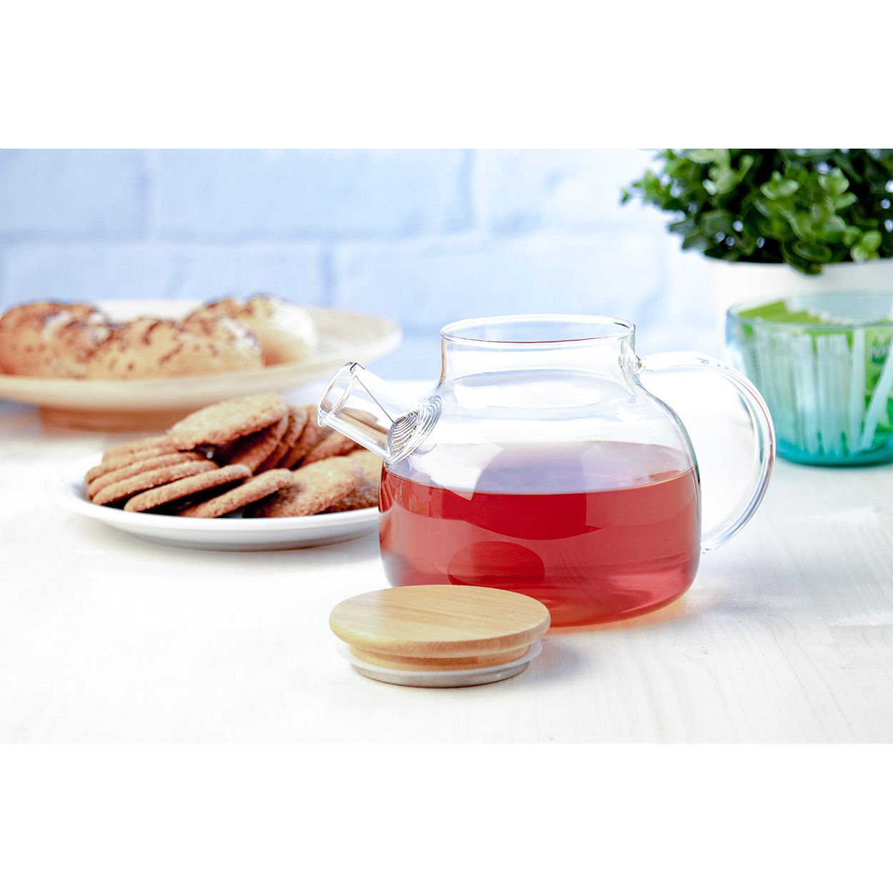 Teekanne aus Glas Tendina - transparent - natur-923