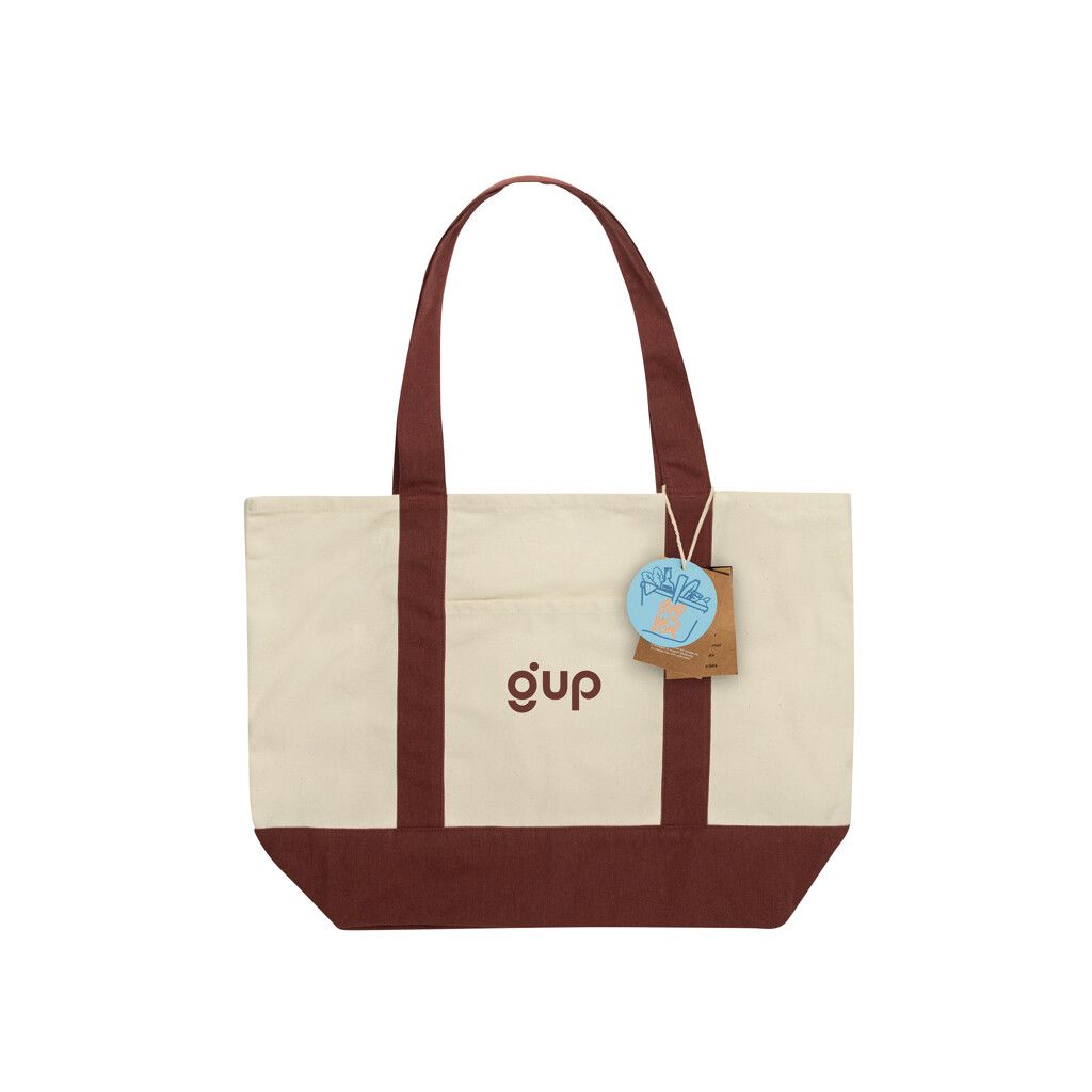 SHOP LOCAL AWARE™ Tasche aus recycelter Baumwolle, 350g/m² - burgunderrot-853