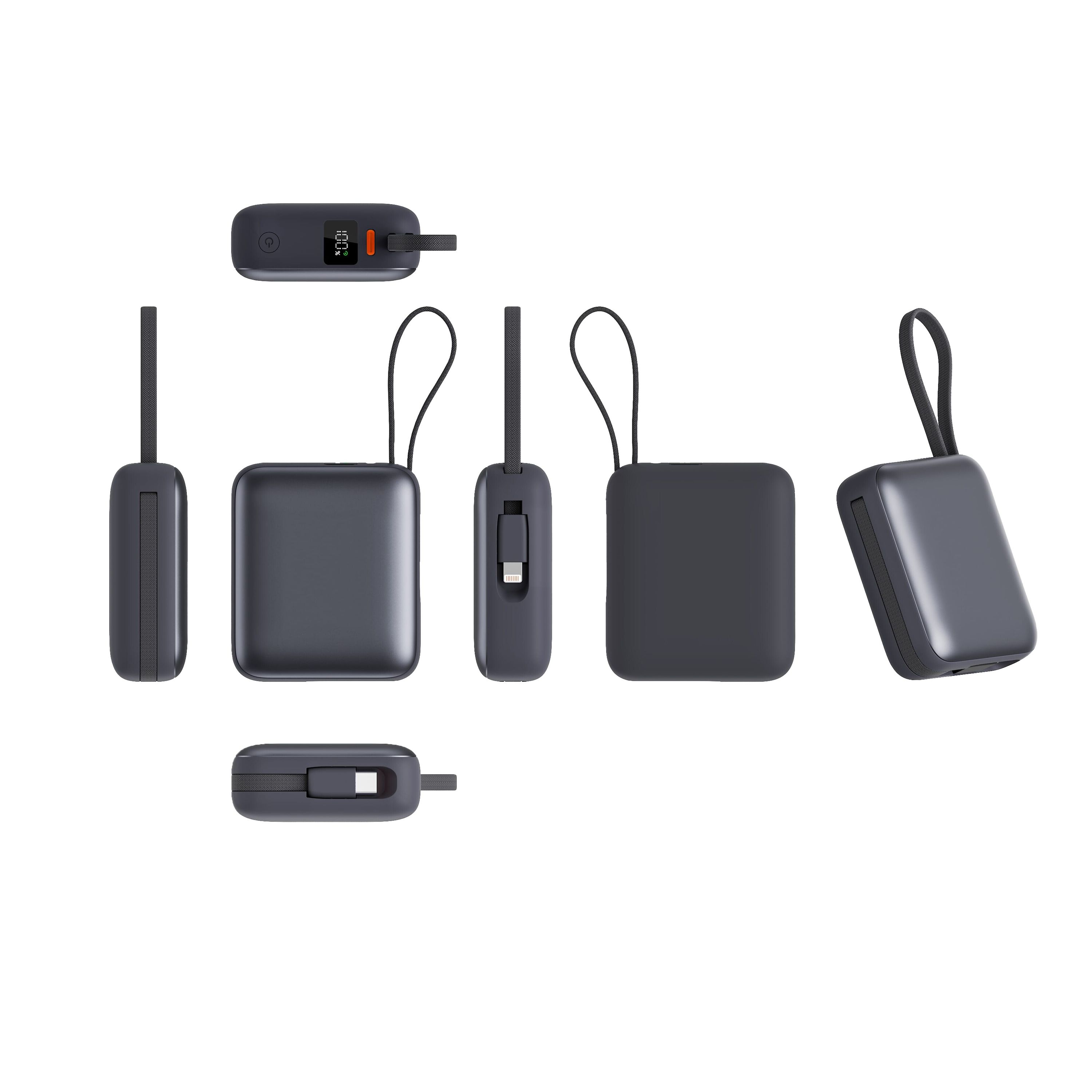 Nova Powerbank 22,5 W Power Delivery mit integrierten Kabeln 10.000 mAh - dunkelgrau-121