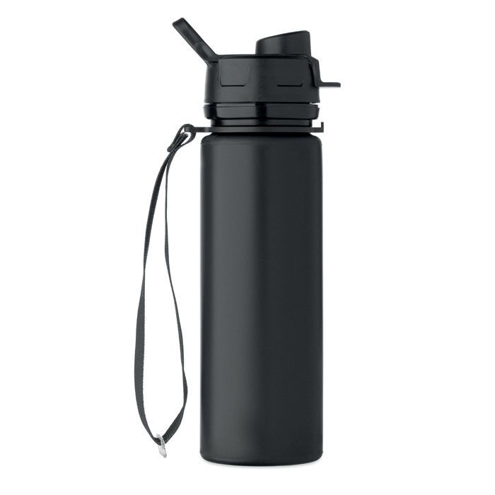 Faltbare Sportflasche Silikon LETT - schwarz-115