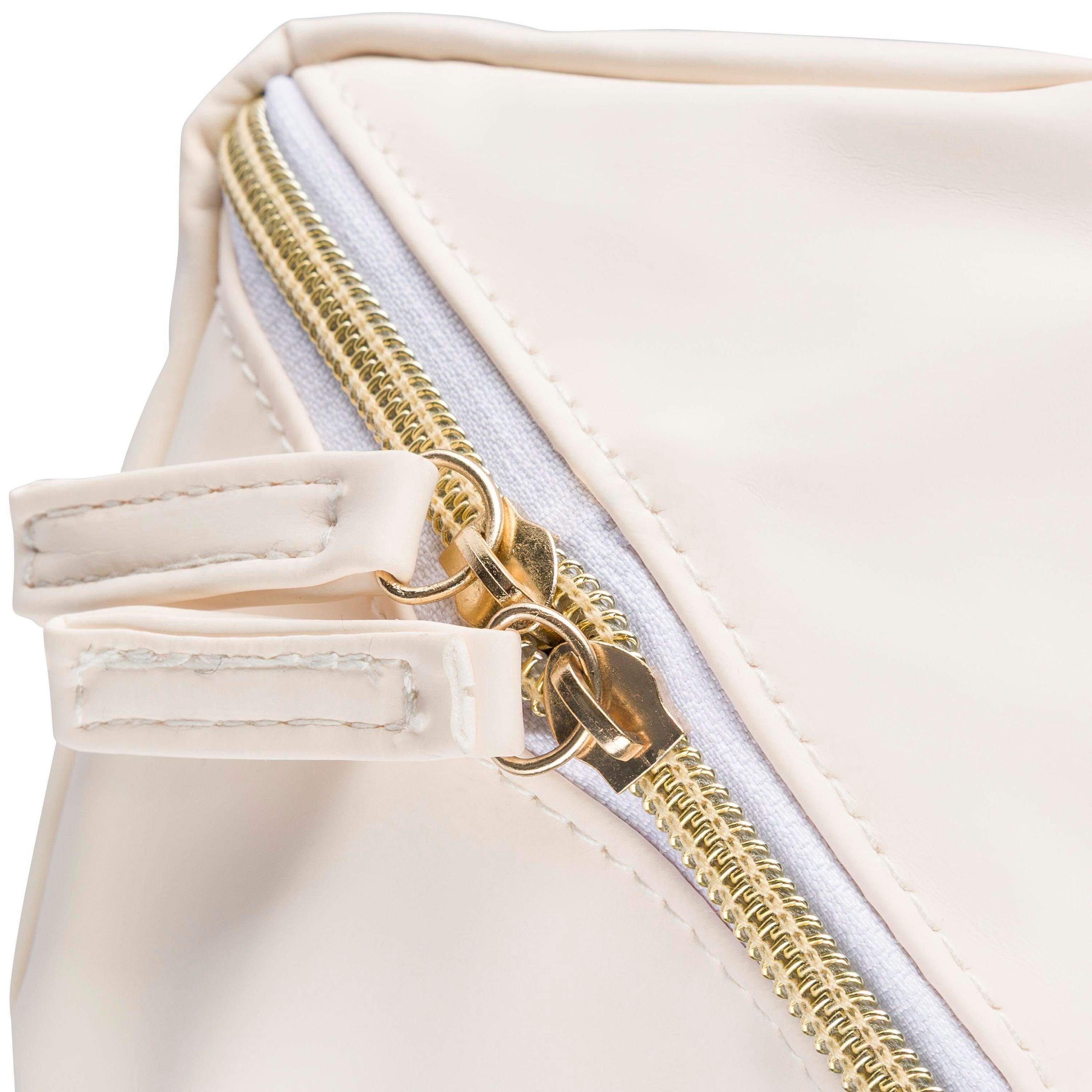 Recycelte PU-Kulturtasche Alon - beige-893