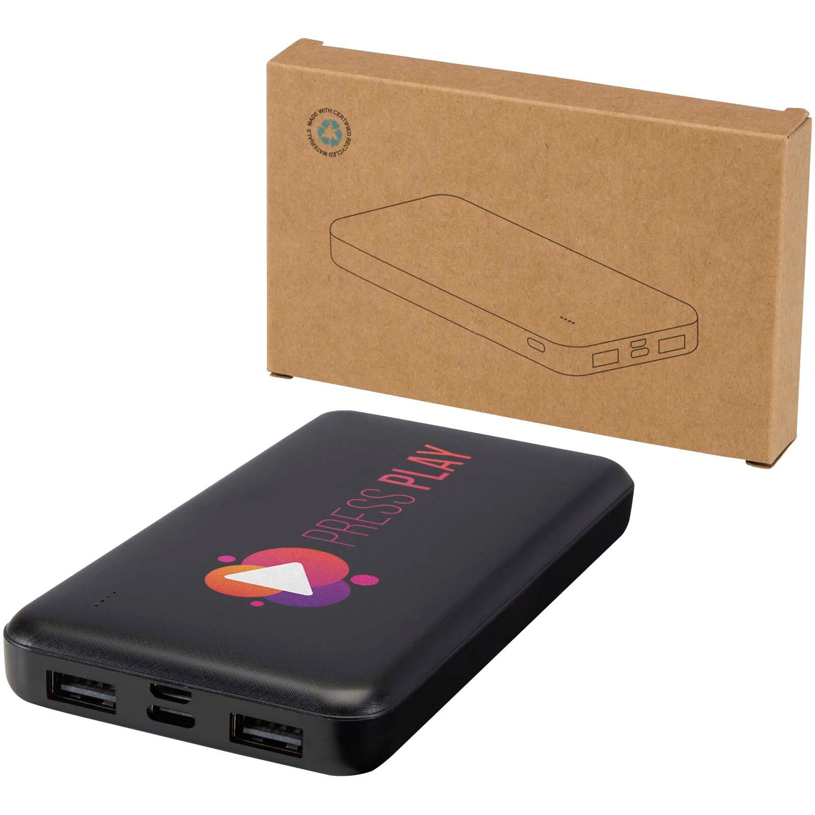 Intan 10 W 10.000 mAh Powerbank aus recyceltem Kunststoff - schwarz-804