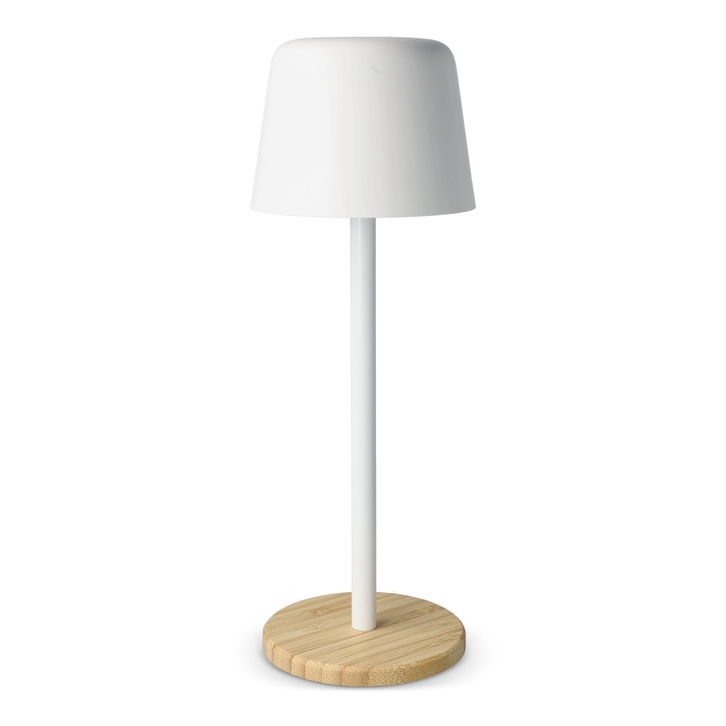 Solis Dimmbare Tischlampe mit Bambusfuß - weiss-887