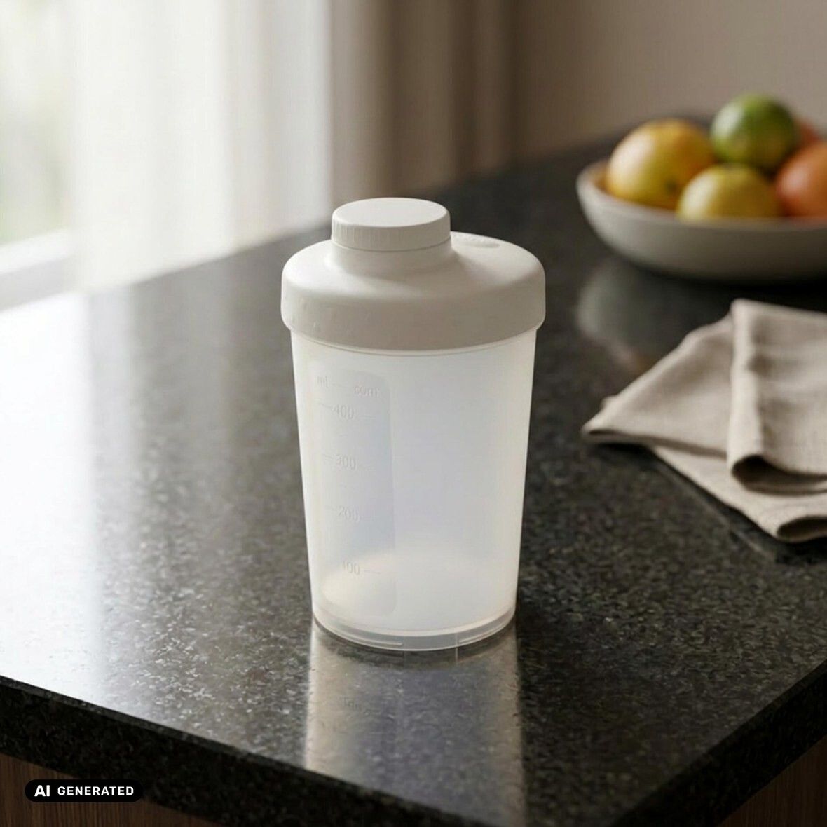 Shaker Energy, 400 ml - transparent-grau - schwarz-841