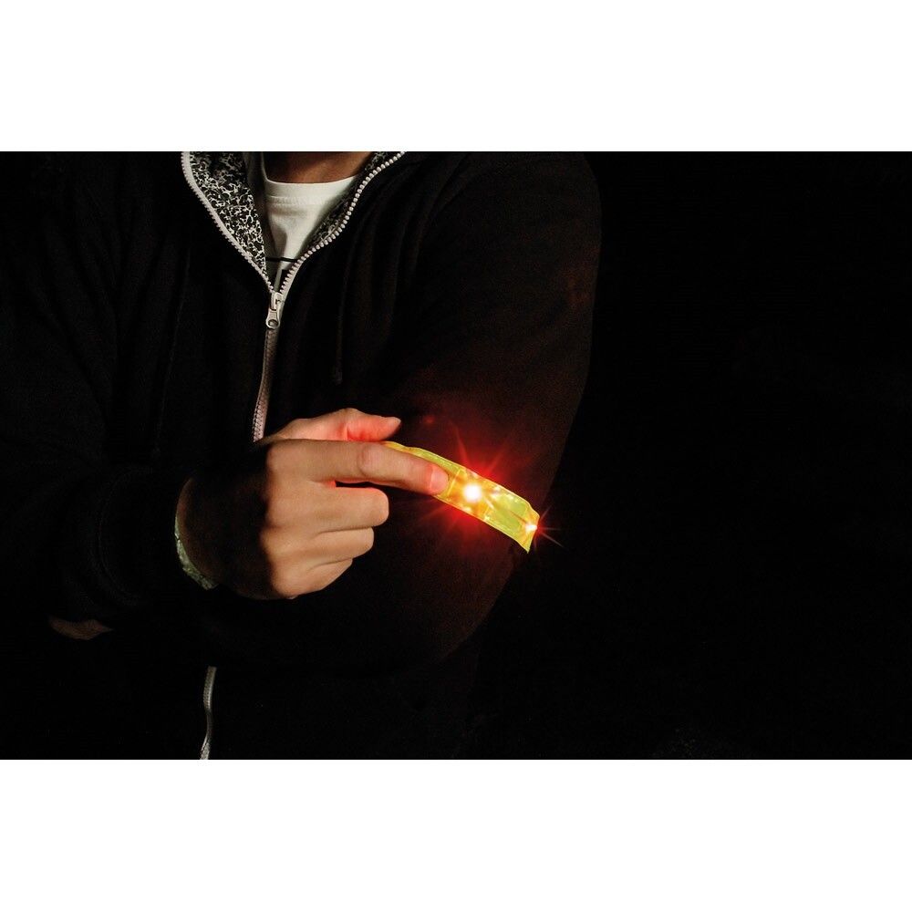 VISIBLE Armband, reflektierend mit 4 roten LEDs - gelb-795
