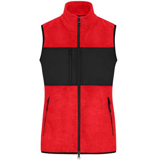 Ladies´ Fleece Vest - dark melange - black-661