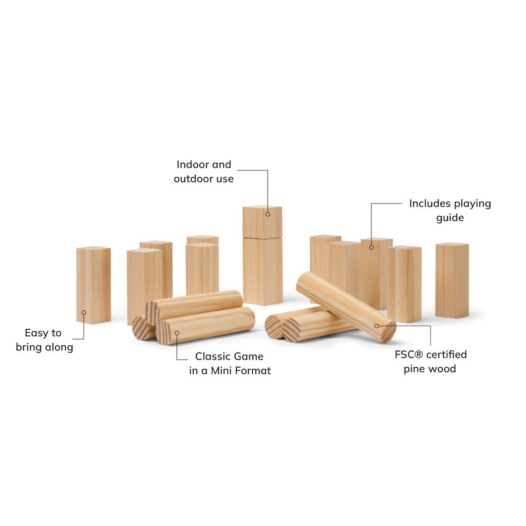VINGA Kubb Mini Spiel - braun-967