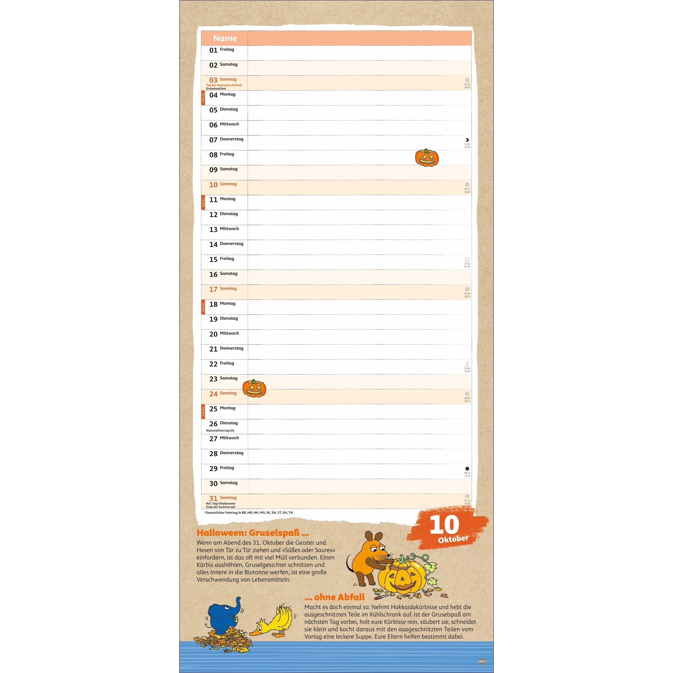 Nachhaltig Planen mit der Maus - Kinder Kalender-634