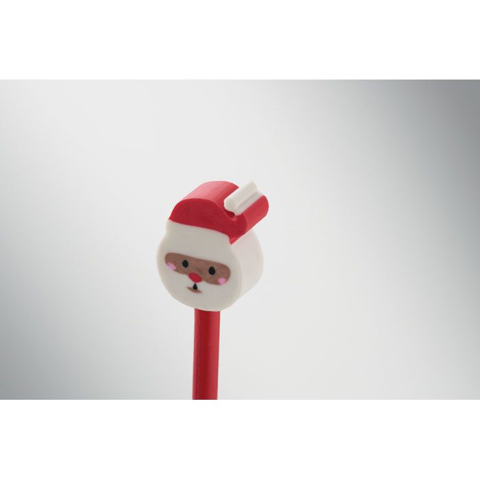 Holzbleistift mit Radiergummi CLAUS - rot-594