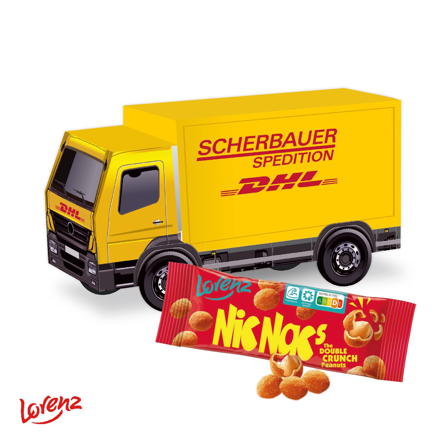 3D Präsent "Lkw" mit Lorenz Nic Nac'S-386