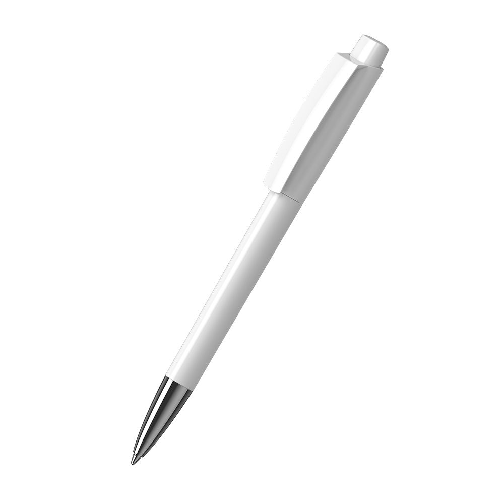 Druckkugelschreiber Zeno high gloss Mn - weiss-21