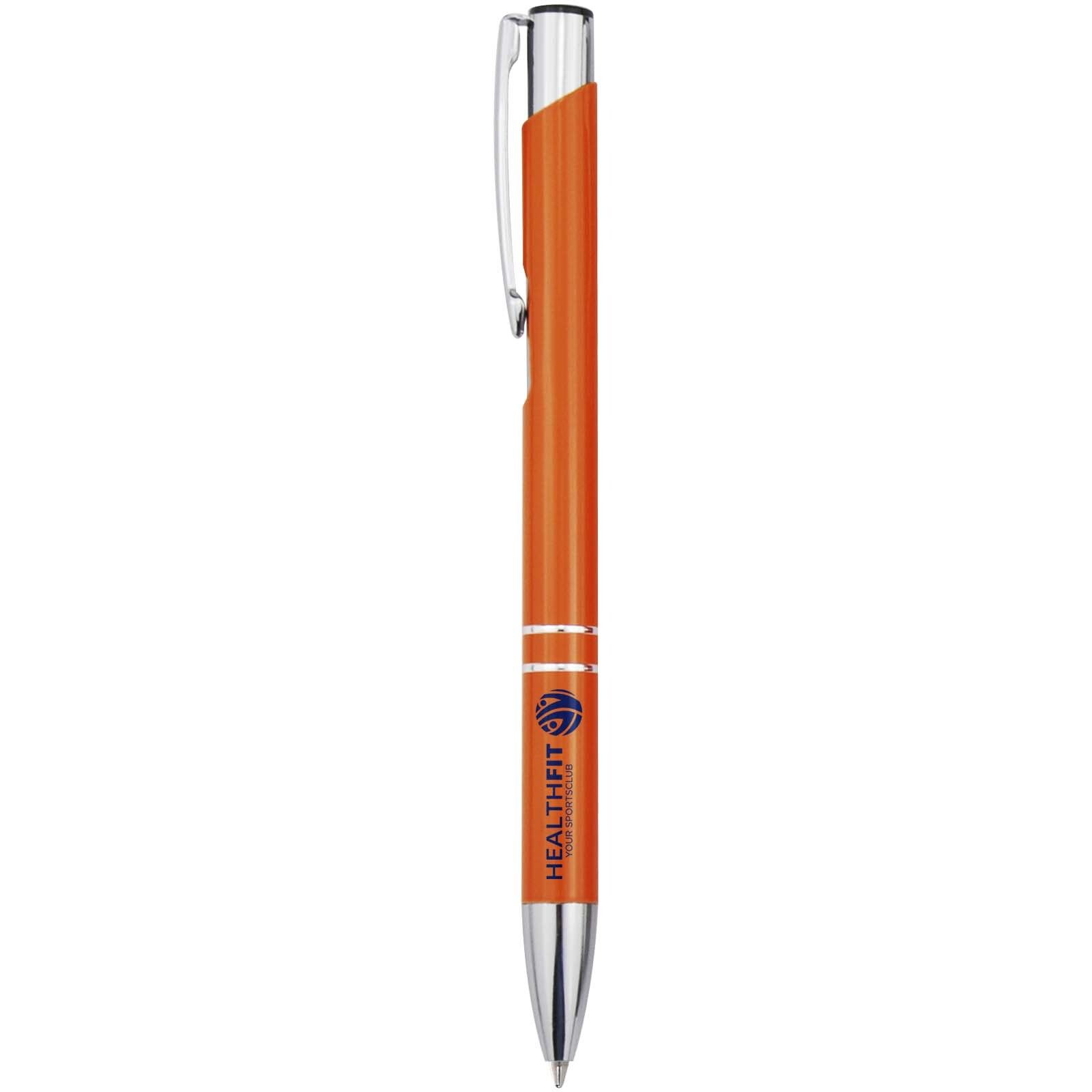 Moneta Kugelschreiber aus recyceltem Aluminium (blaue Mine) - orange-86