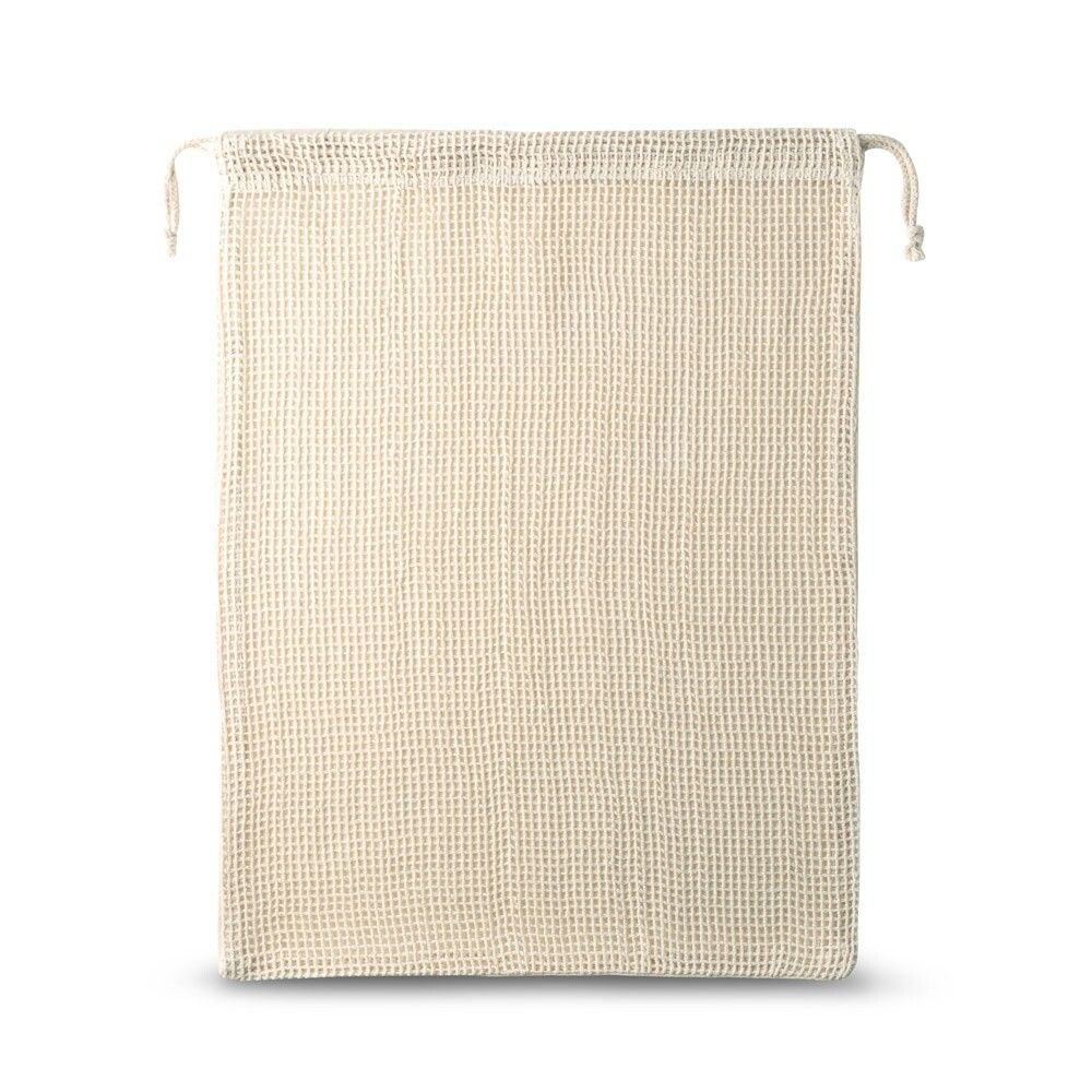 NAPOLI Beutel aus 100% Baumwolle (120 g/m²) mit Netzfront (100 g/m²) - naturhell-315