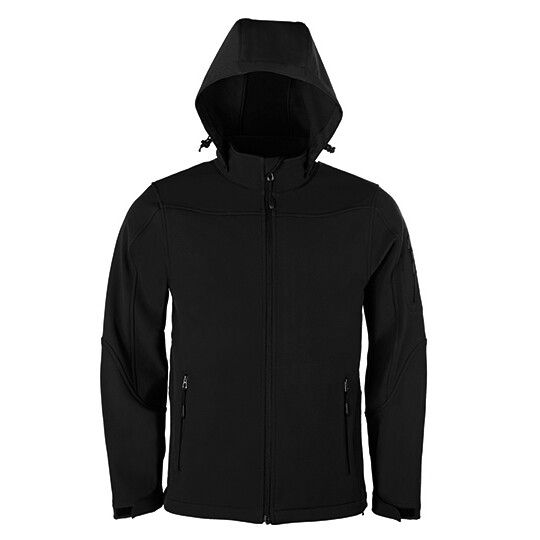 Men´s Hooded Soft-Shell Jacket - black-523