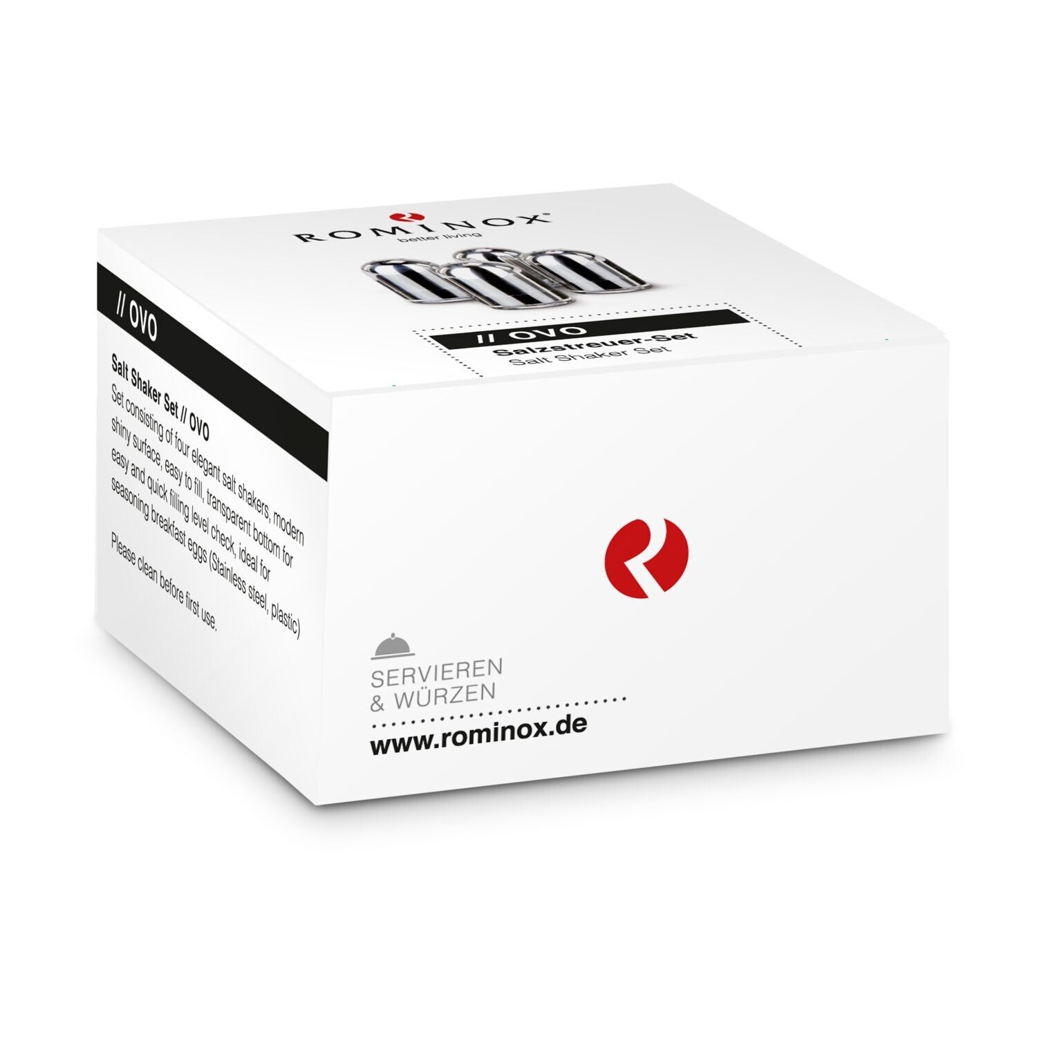 ROMINOX® 4er Set Mini Salzstreuer Ovo-665