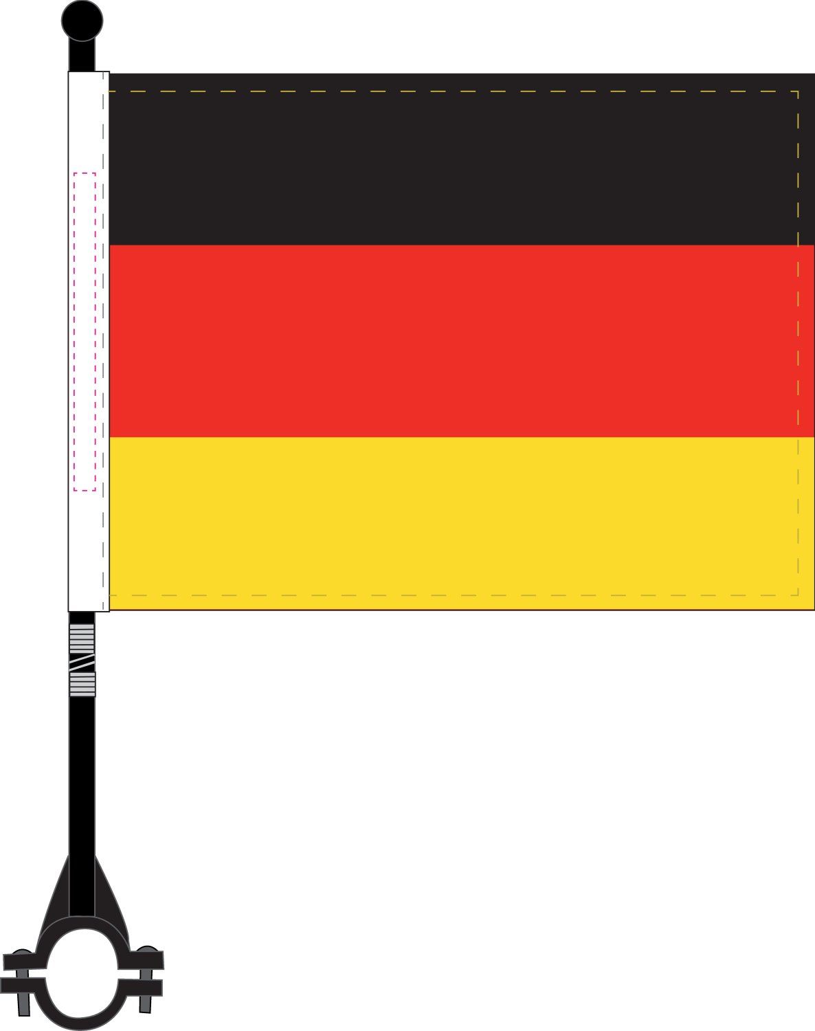 Veredelungsposition auf den Saum