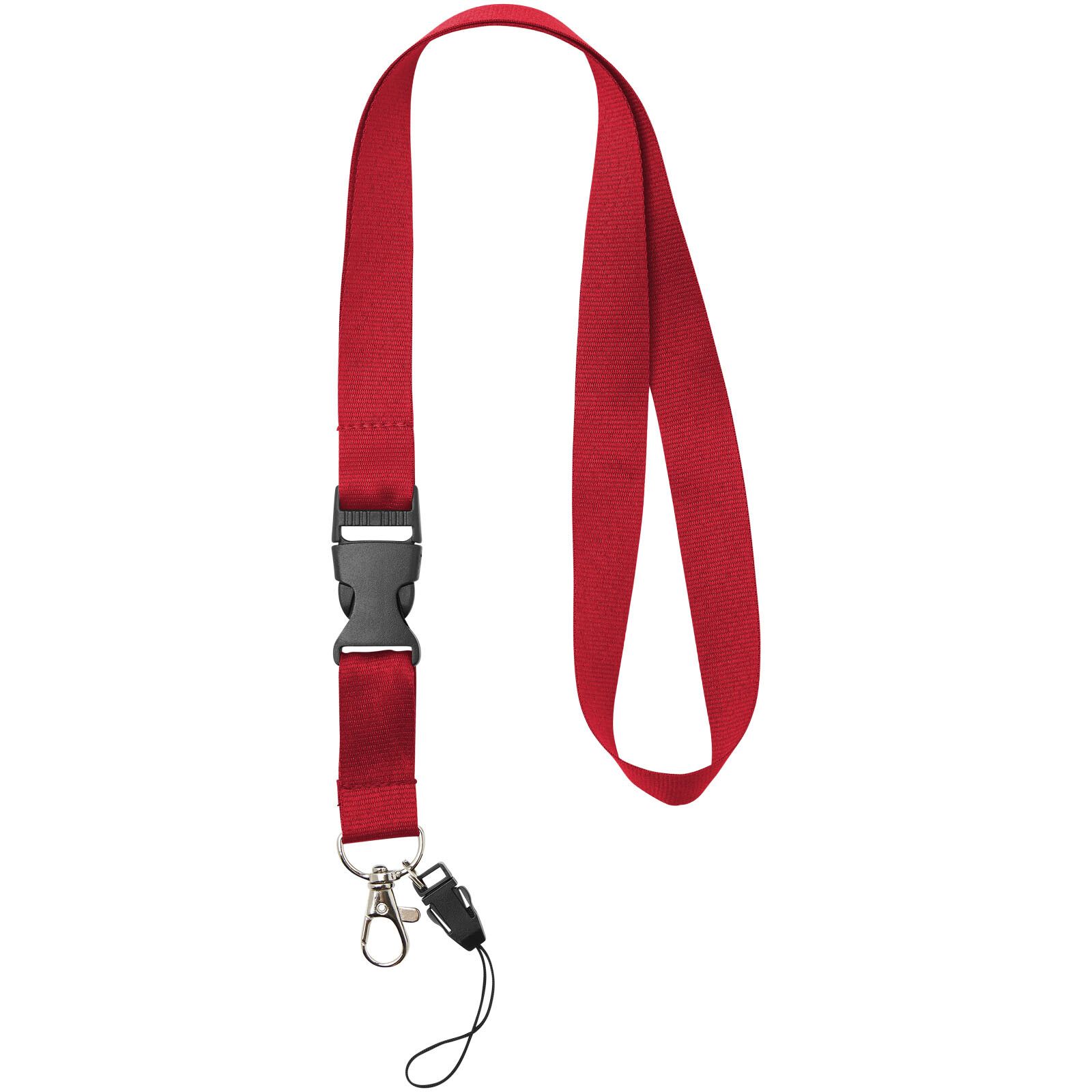 Sagan Lanyard mit abnehmbarer Schnalle und Handyband - rot-661