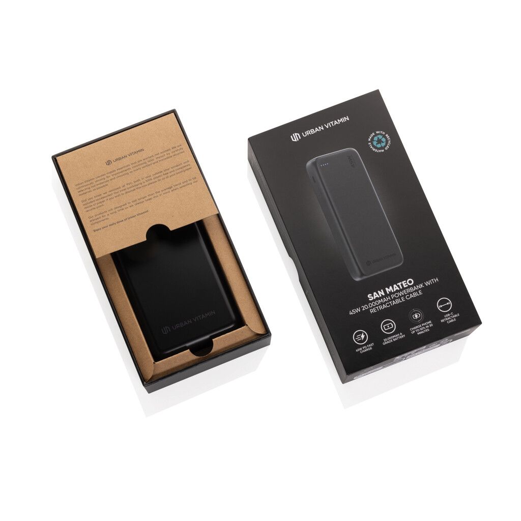 Urban Vitamin San Mateo 45W 20.000mAh Powerbank - schwarz-307