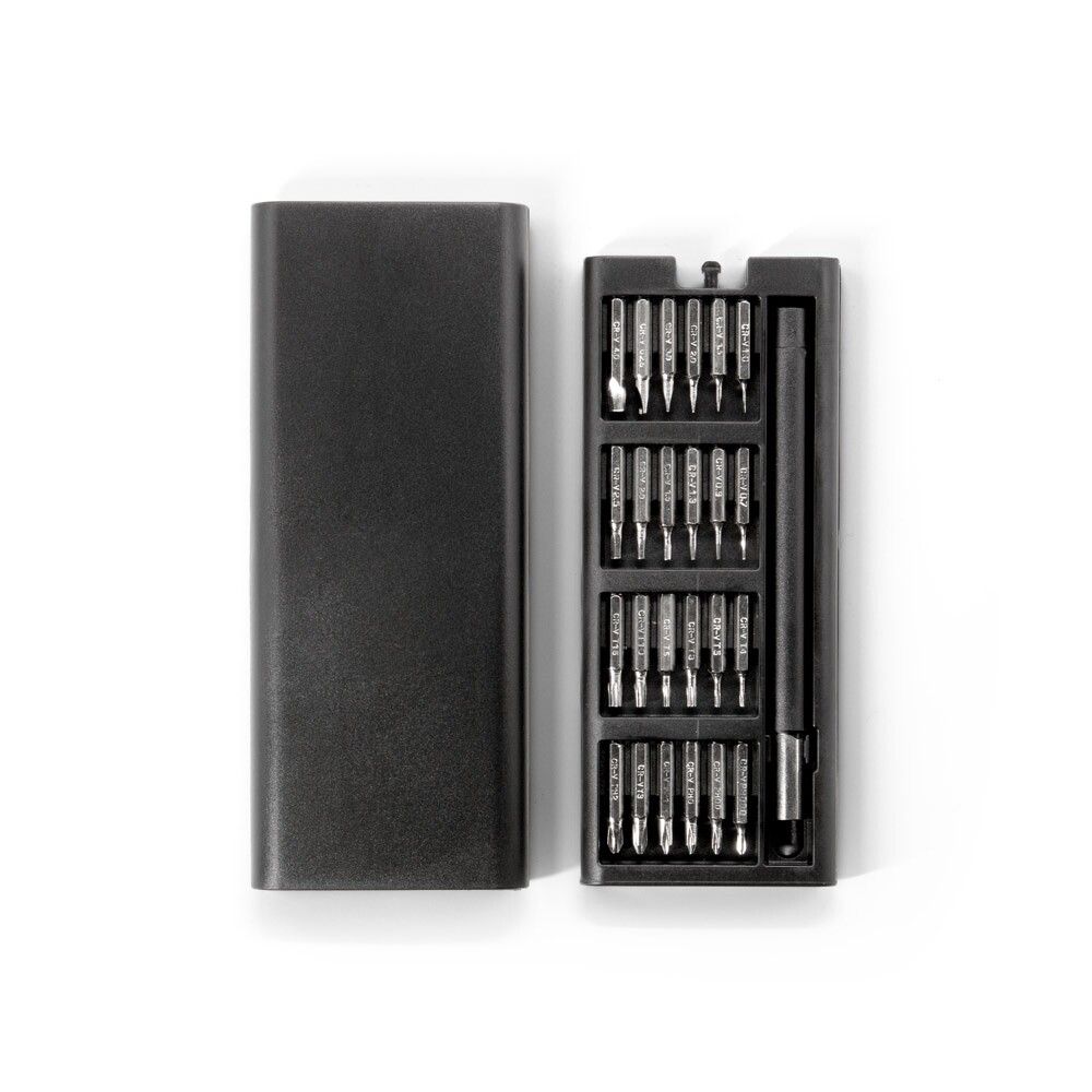 ATOM Schraubendreher-Set mit verschiedenen magnetischen Spitzen aus Carbonstahl - schwarz-475