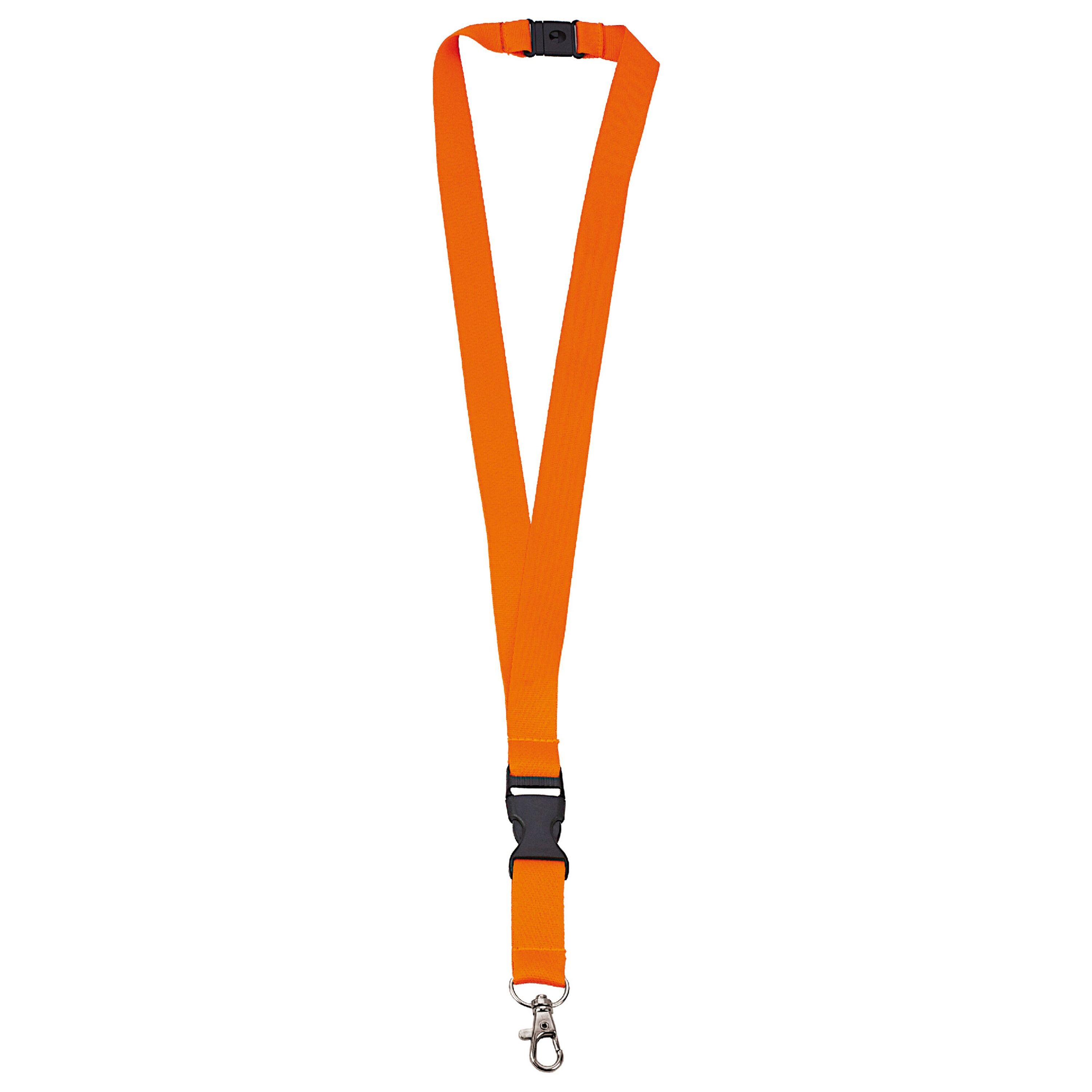 Polyester-Lanyard 20mm mit Schnalle und Haken - orange-462