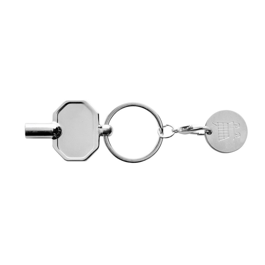RCS Heizkörpschlüssel & Einkaufswagens-Chip am Schlüsselring - silber-227
