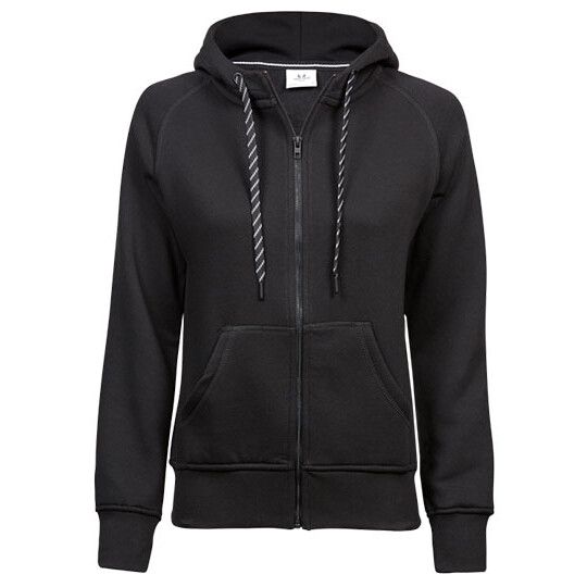 Women´s Fashion Full Zip Hood - black-160