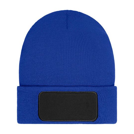 Beanie with Patch - Thinsulate - dark grey melange-695