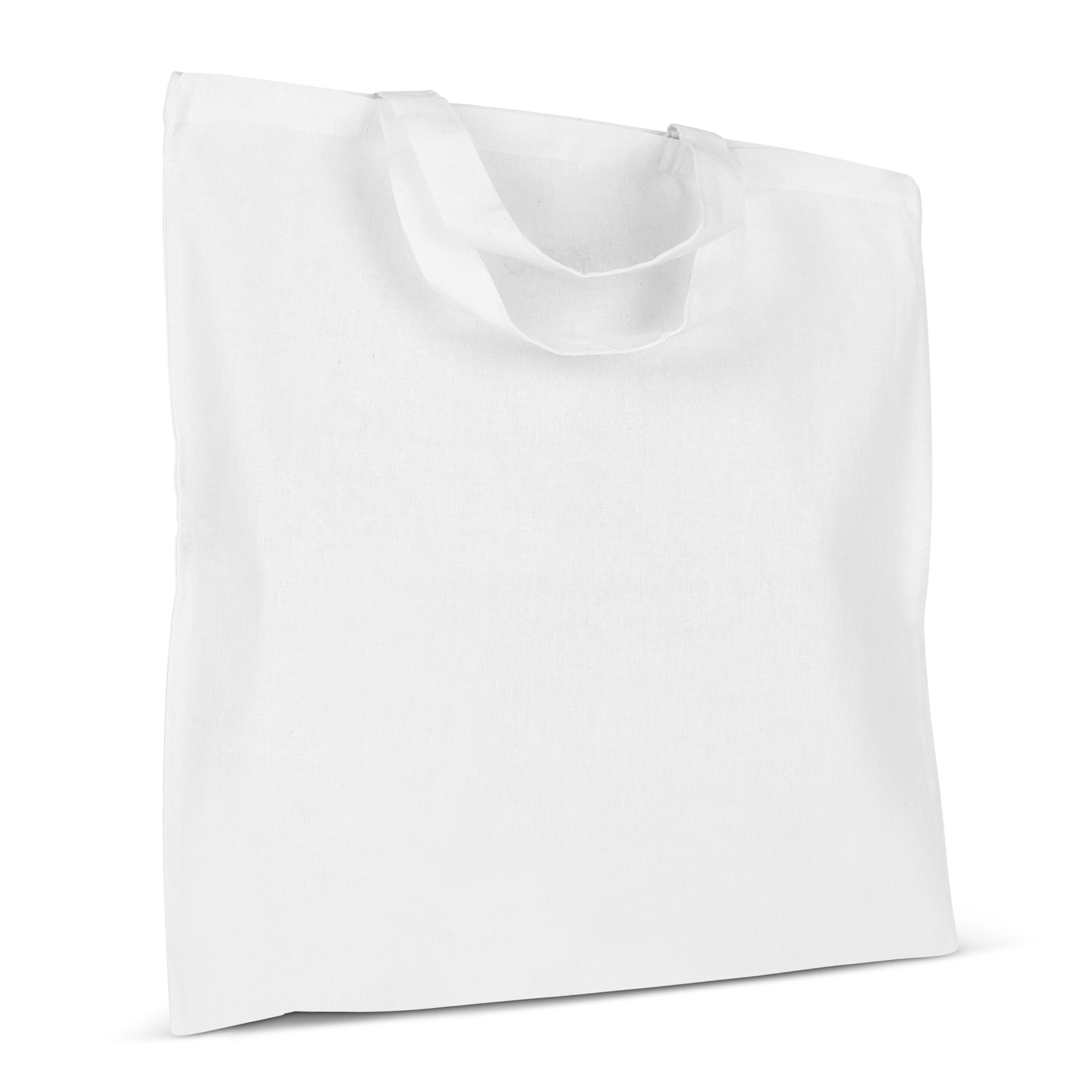Einkaufstasche OEKO-TEX® 140g/m² 38x42 cm kurze Henkel - weiss-124