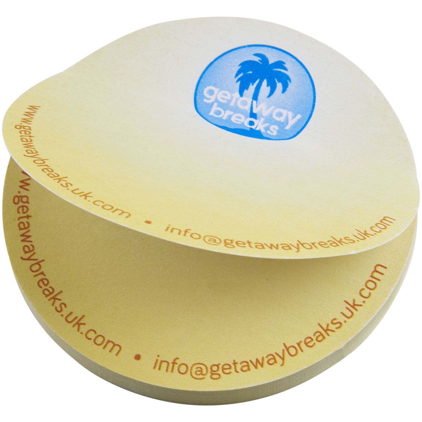 Sticky-Mate runde recycelte Haftnotizen  - weiss-954