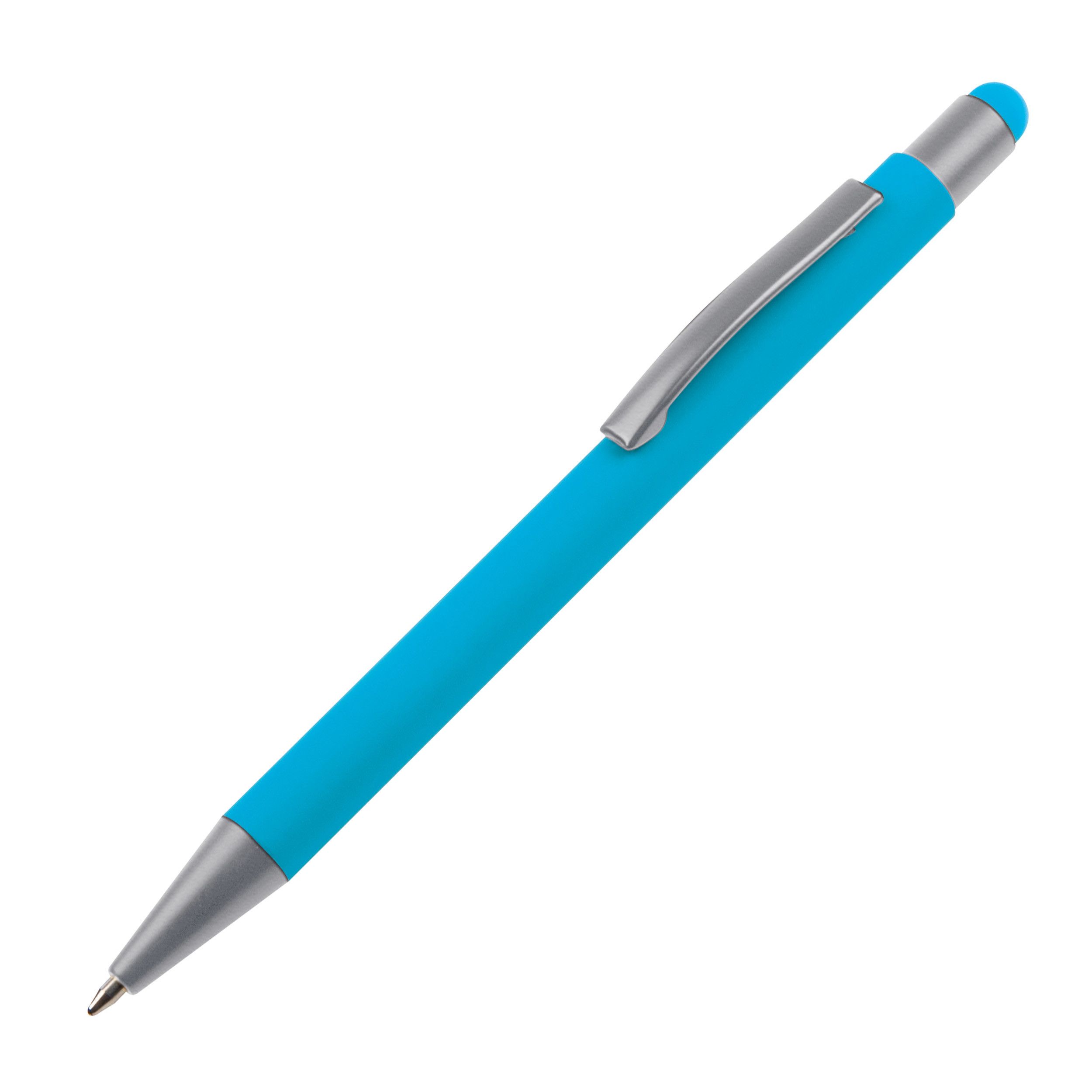 Metall Kugelschreiber mit Touch-Pen Rio - hellblau-254