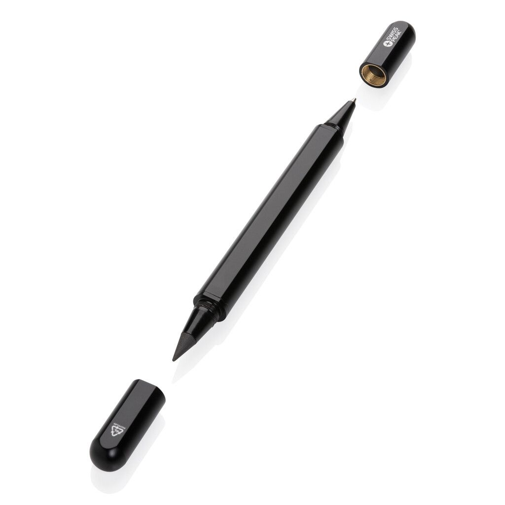 Swiss Peak Storm Dual-Tip-Pen aus RCS recyceltem Aluminum - schwarz-214
