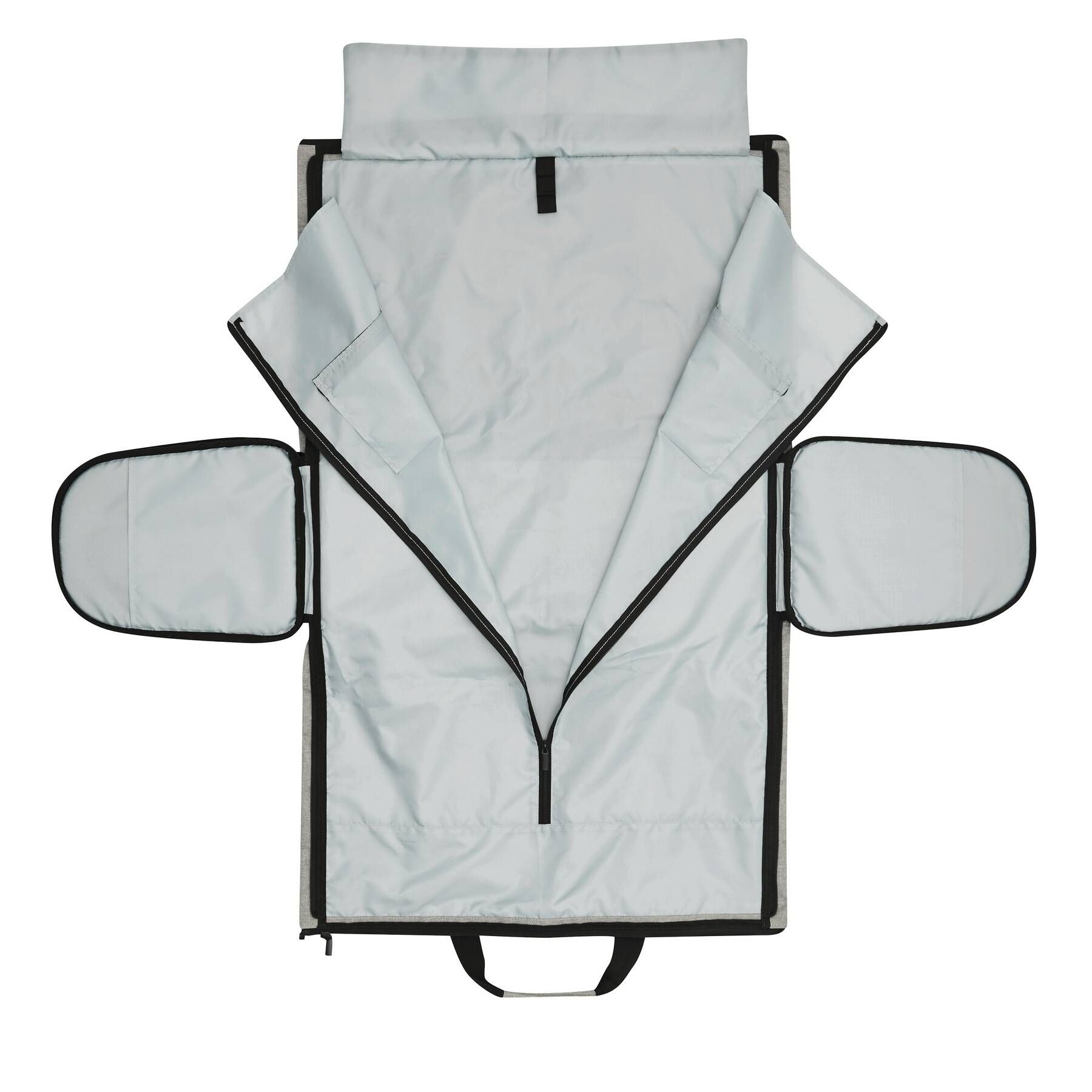 Reisetasche MILANO mit integriertem Kleidersack - grau - schwarz-710
