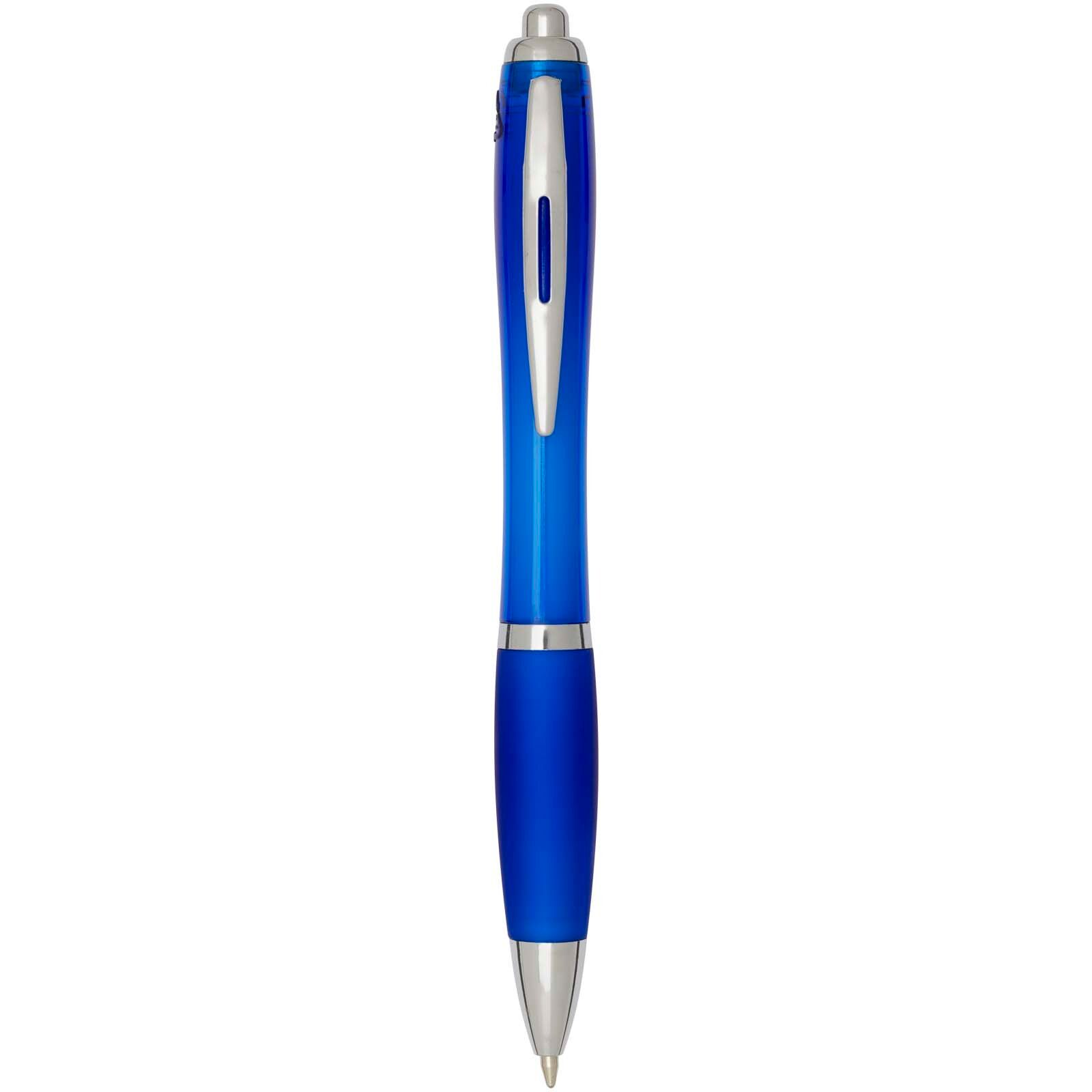 Nash RCS Kugelschreiber aus recyceltem Kunststoff mit farbigem Schaft und Griffzone (blaue Tinte) - royalblau-833