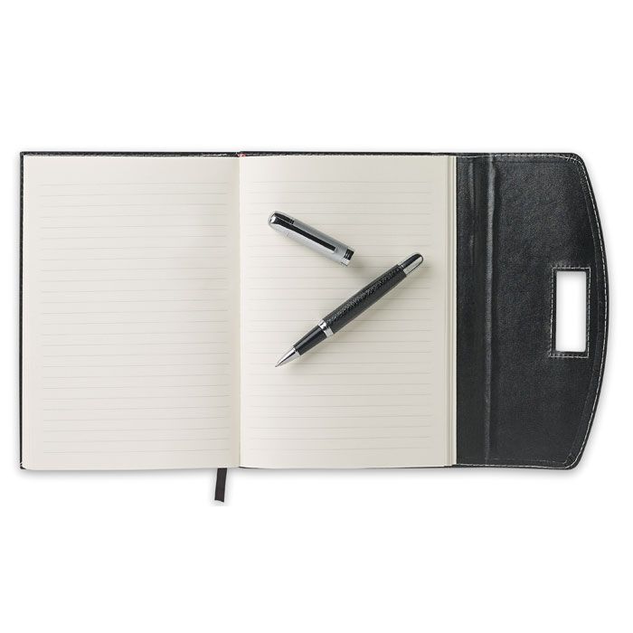 Portfolio mit Kugelschreiber NOVA - schwarz-703